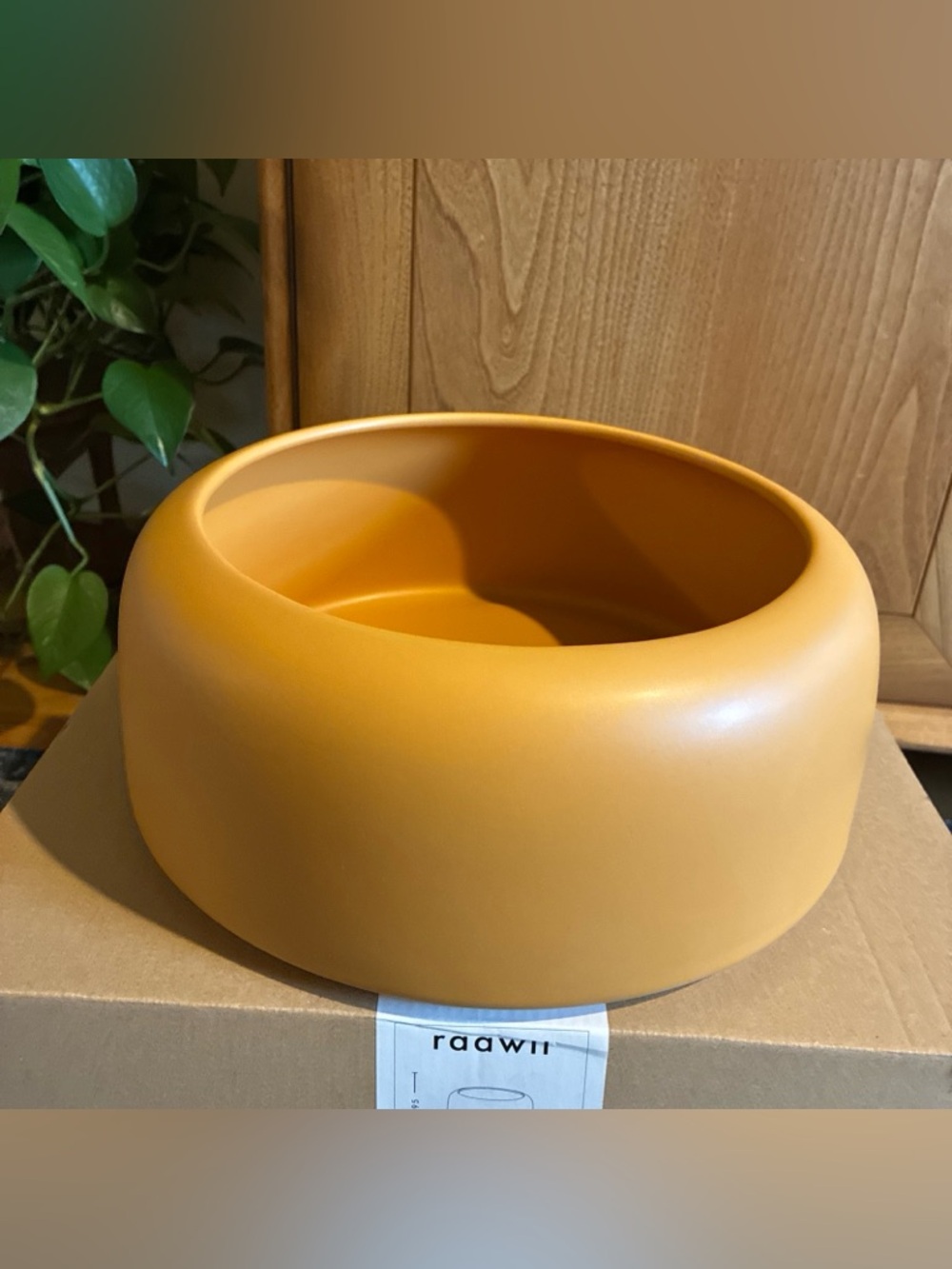raawii Omar bowl in mustard BNIB